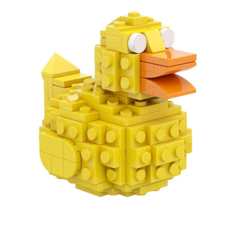 

121 Parts Yellow Cute Duck Modular Building Blocks Model Educational DIY Assembly Display Toy For Kids Christmas Birthday Gifts