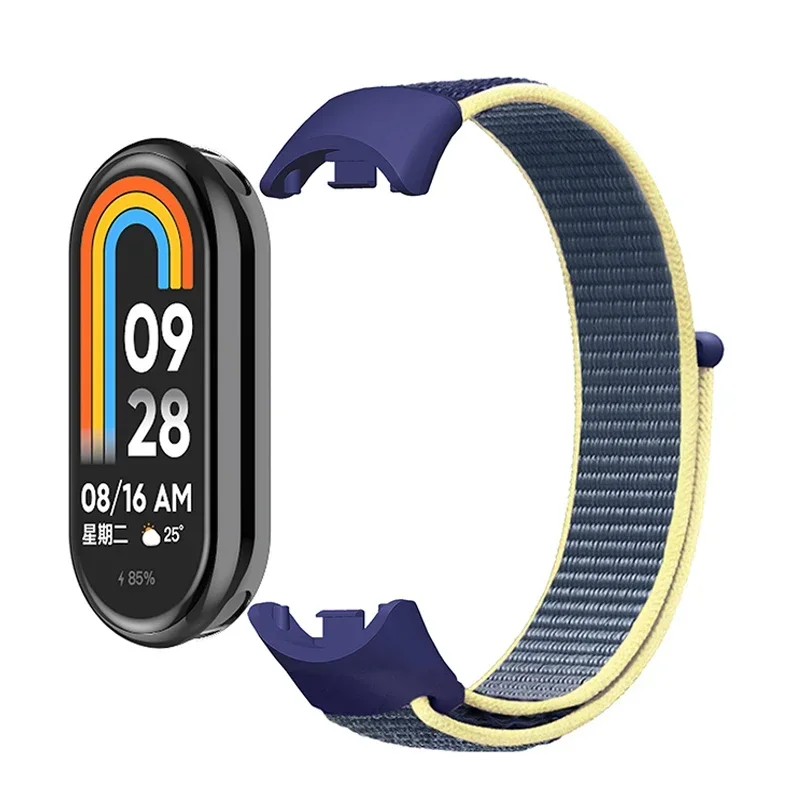 Nylonowy pasek do zegarka dla Xiaomi mi Band 8 smartwatch Sport miband8 NFC Correa oddychająca bransoletka zamienna inteligentna opaska 8 pasek