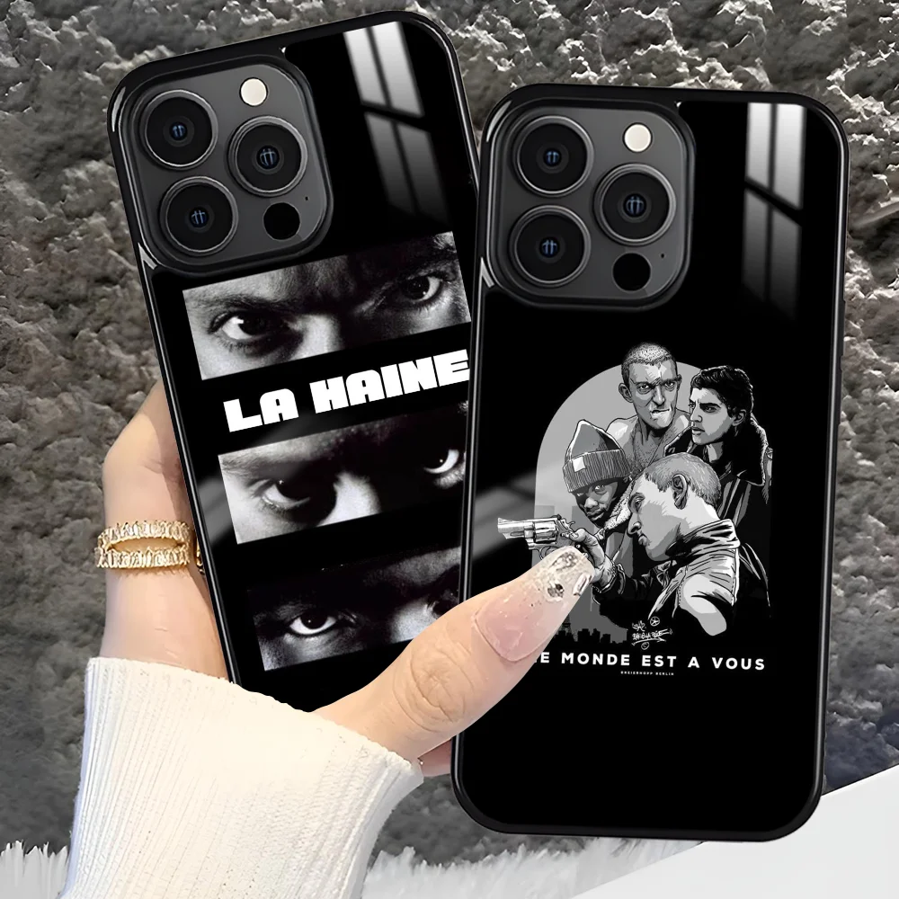 

French Film L-LA Haine Phone Case For iPhone 16 15 14 13 12 11 Pro Xs Max Mini Plus Antislip Shockproof Hard Funda