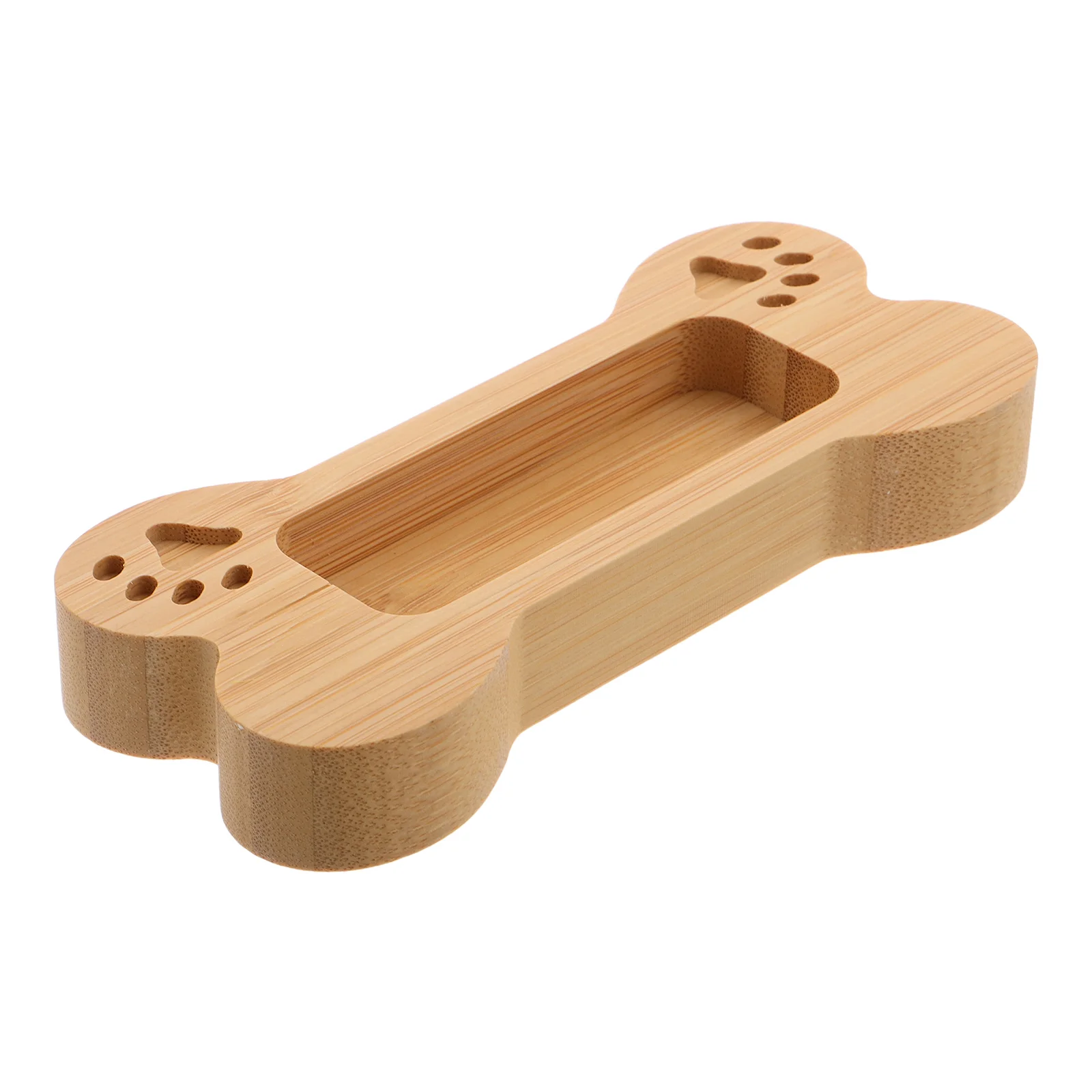 

Creative Dog Bone Wooden Business Card Holder for Office Desk Multifunctional Name Card Case Storage Box Organizer Stand Compact