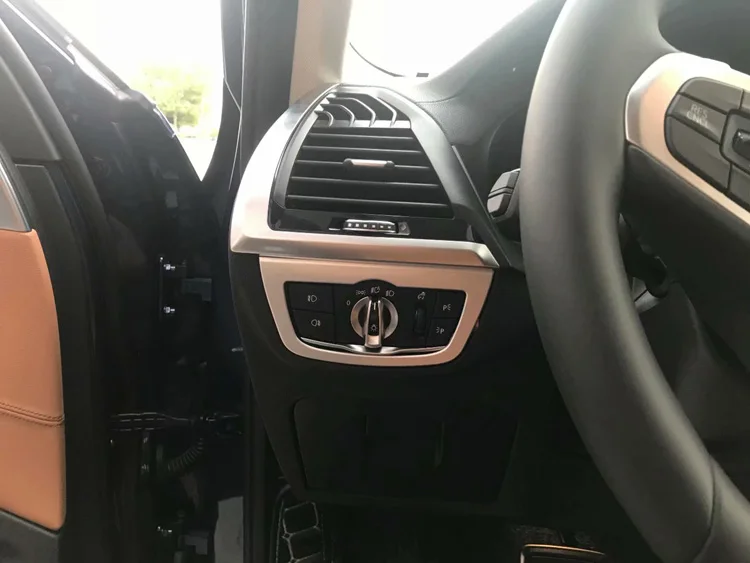 Acessórios para Carro, Tampa de Acabamento do Painel de Controle do Botão do Interruptor do Farol em ABS para BMW X3 G01 2018 2019 2020 2021 2022