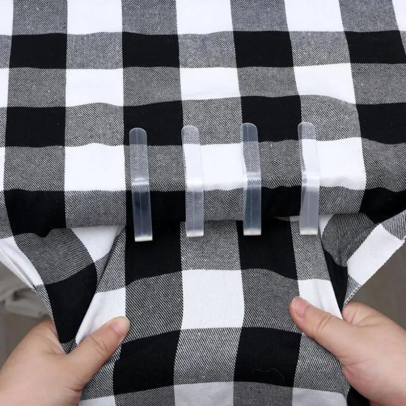 10 個テーブルクロス透明滑り止めクリップ固定バックル家庭用テーブルコーナーテーブルクロスクリップ固定装置プラスチックバックル