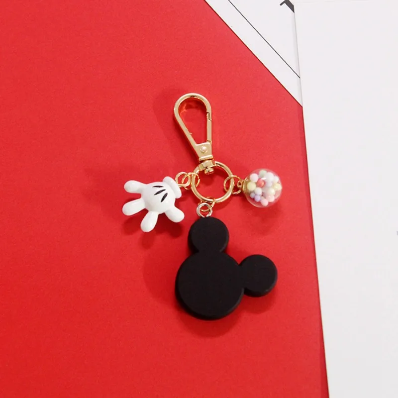 Cartoon Disney Mickey Mouse Keychain Pendant New Rubber Keychain Car Pendant Airpods Pendant U Disk Anti-Lost School Bag Gift