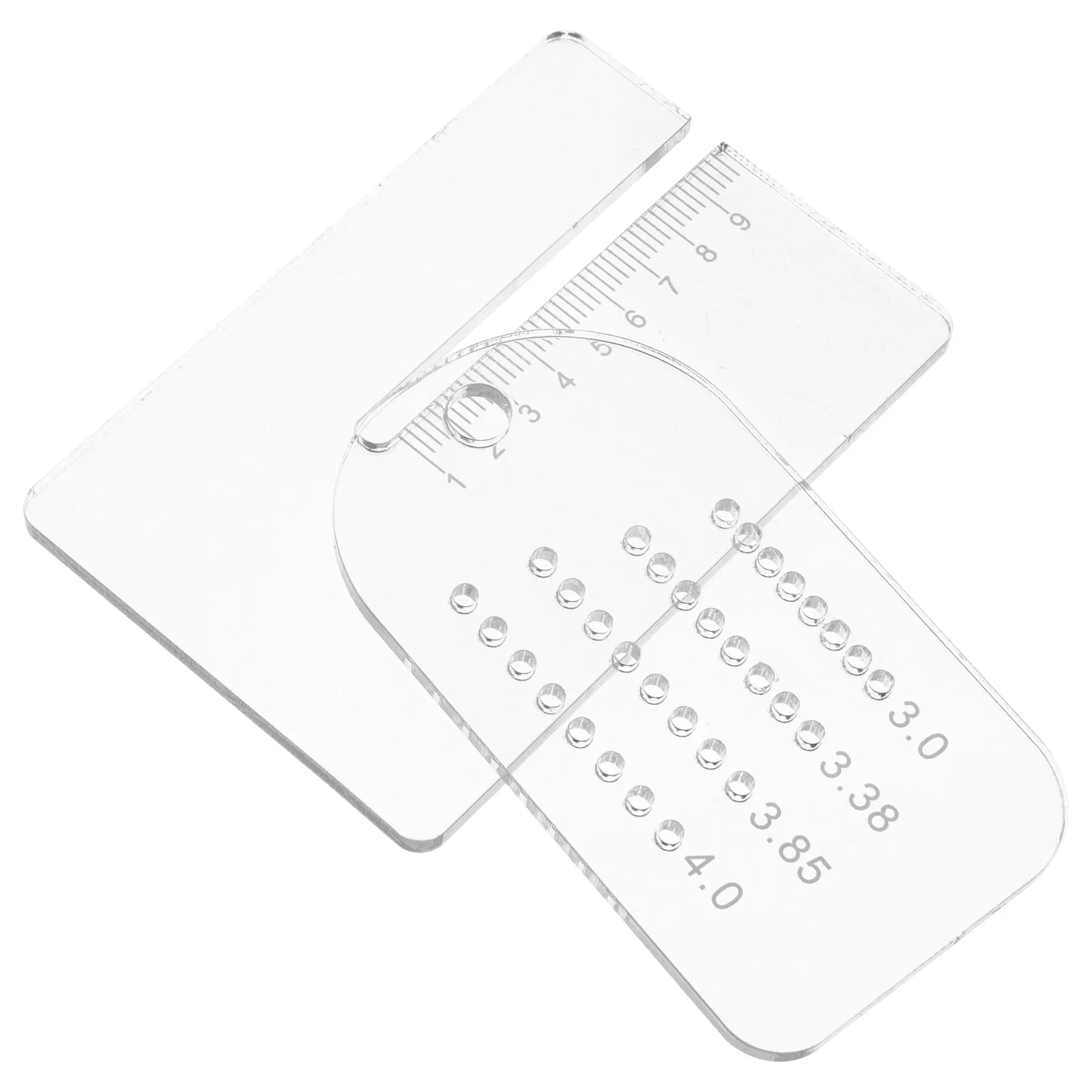 2Pcs Leathercraft Hole Punch Ruler Multifunctional Adjustable Stitching Distance Tool Accurate Marking Plate for DIY