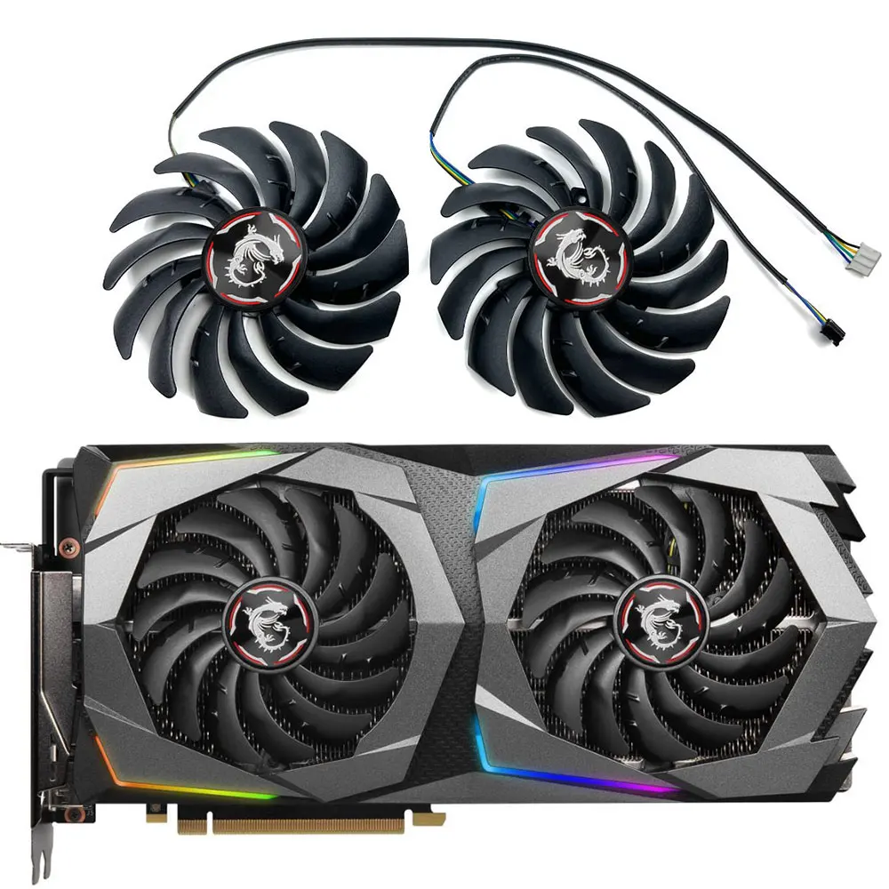 

NEW 95MM PLD10010B12HH RTX 2070 Super GAMING X GPU Fan，For MSI RTX 2070 Super GAMING X、RTX 2070 GAMING Z Video card cooling fan