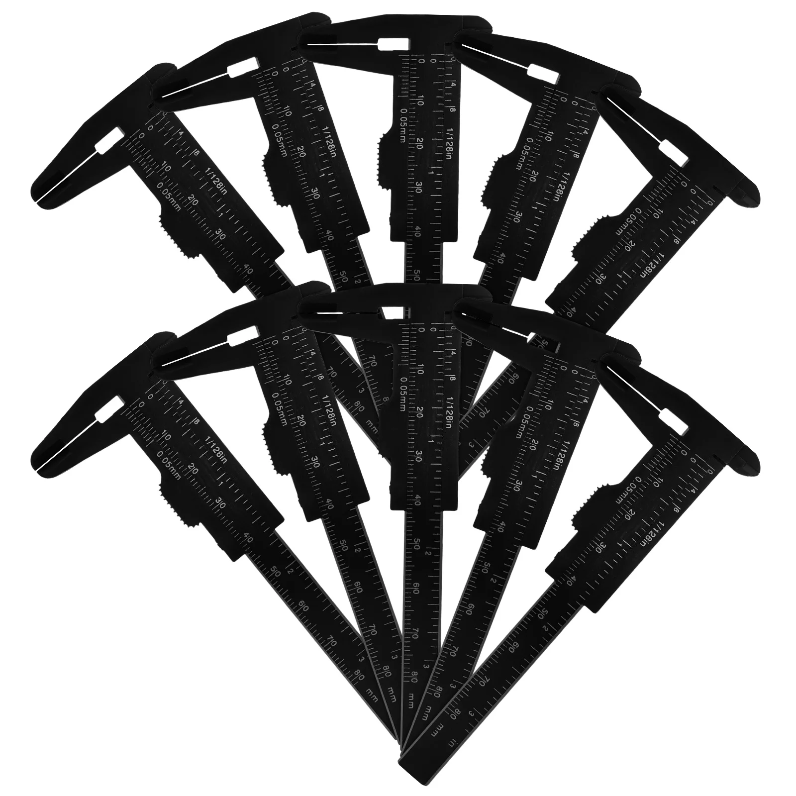 10 قطعة مسطرة قياس تباعد الحاجب الفرجار البلاستيكي لأداة ماكياج المحمولة انزلاق حاكم أدوات قياس قياس الحاجب #4