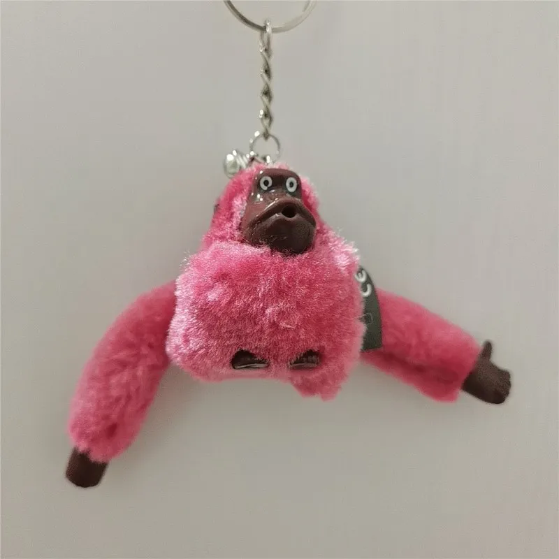 かわいいぬいぐるみ猿人形おもちゃキーホルダーゴリラバックパックペンダント長い腕動物バッグペンダントキーリング装飾子供の誕生日プレゼント