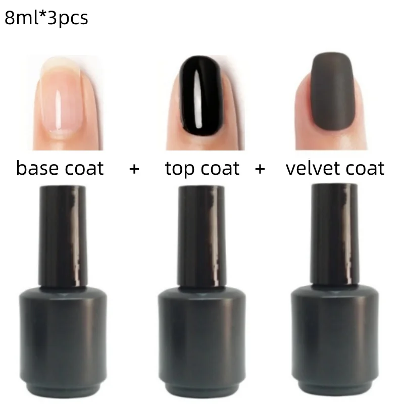 4 Types Of Functional Gel To Choose From Base Coat No Wipe Top Coat Matte Top Coat Velvet Top Coat UV Soak Off Nail Gel Polish