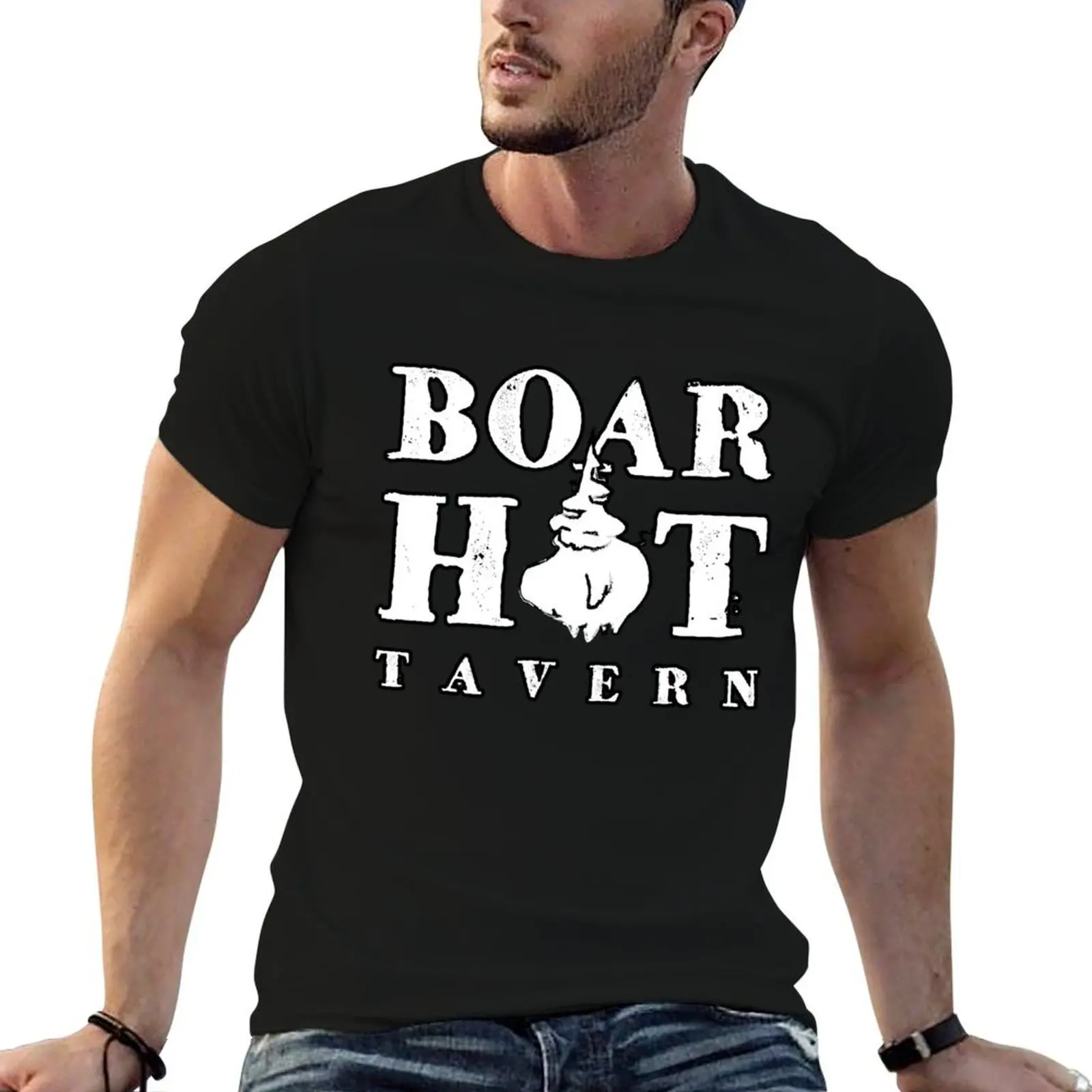 Boar Hat Tavern T-Shirt oversizeds man clothes Men's t-shirts