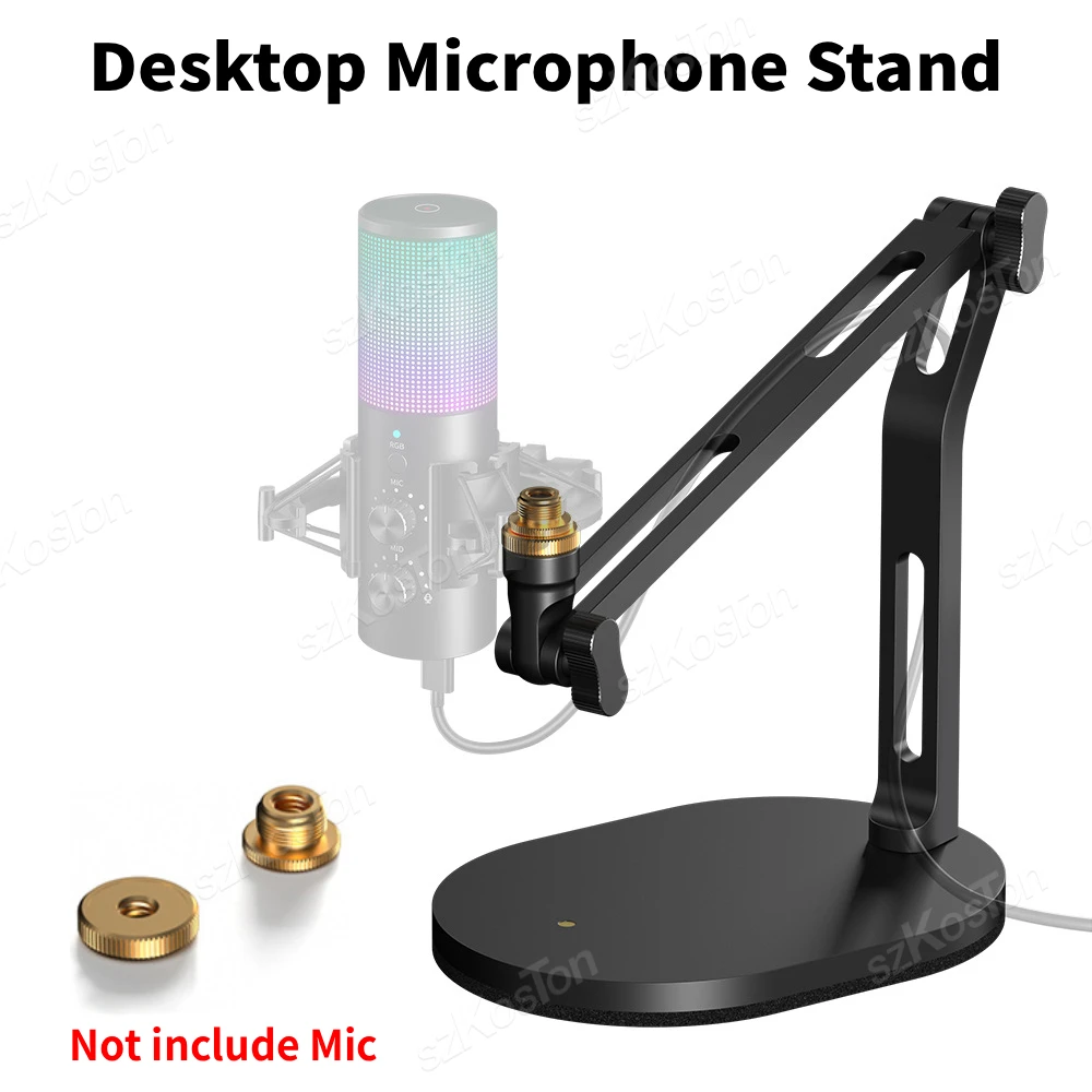 

Foldable Desktop Microphone Stand for AM8 K669B SM7B Heavy-duty Mic Adjustable Metal Boom Arm for Recording Podcasting Streaming