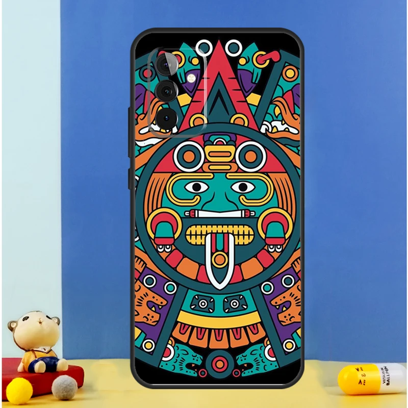 Aztec Calendar Mayan Native Stone For Samsung Galaxy A15 A25 A51 A71 A12 A32 A52 A72 A14 A24 A34 A54 A13 A23 A33 A53 A73 Case