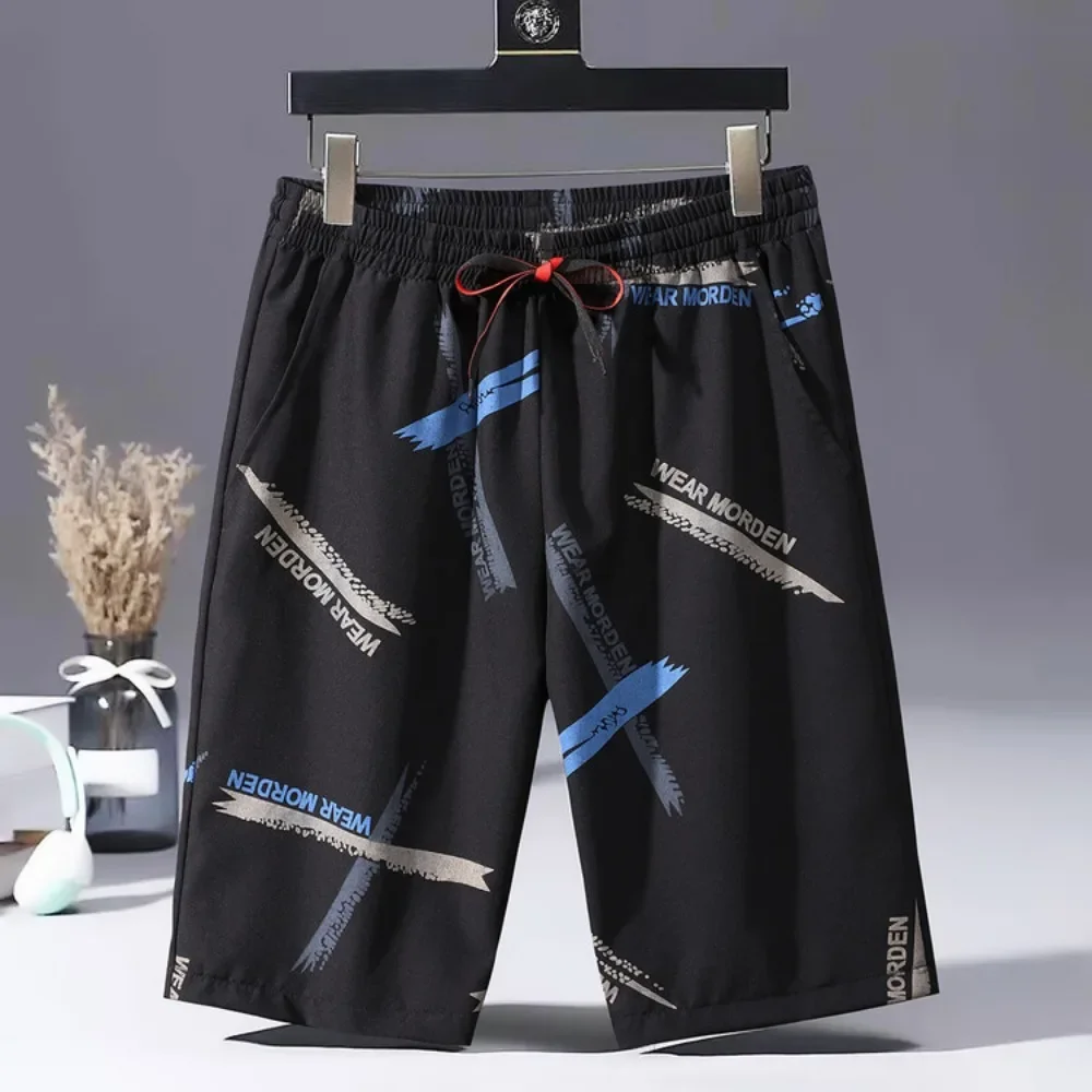 Summer Shorts Drawstring Soft Loose  Beachwear Joggers Sports Pants Sweatpants