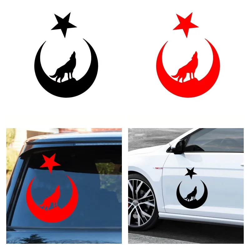 Car Stickers Wolf and Moon Star Accessories Car Styling Vinyl Decal Car Sticker