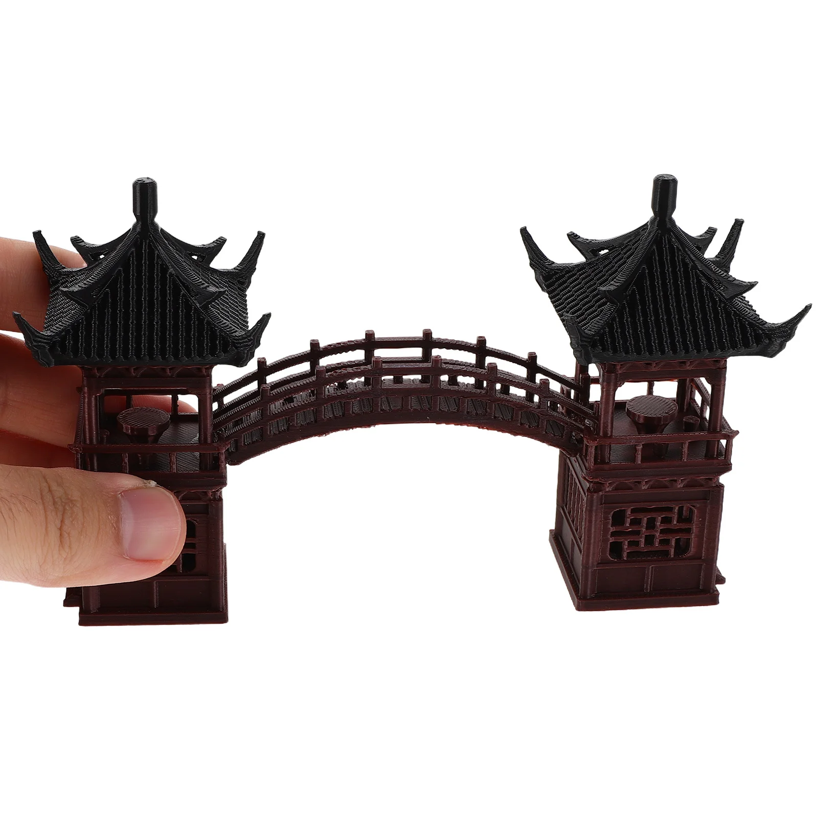 

Miniature Japanese Pavilion Bridge Desktop Bonsai Micro Landscape Garden Pavilion Zen Garden Accessories for Aquarium