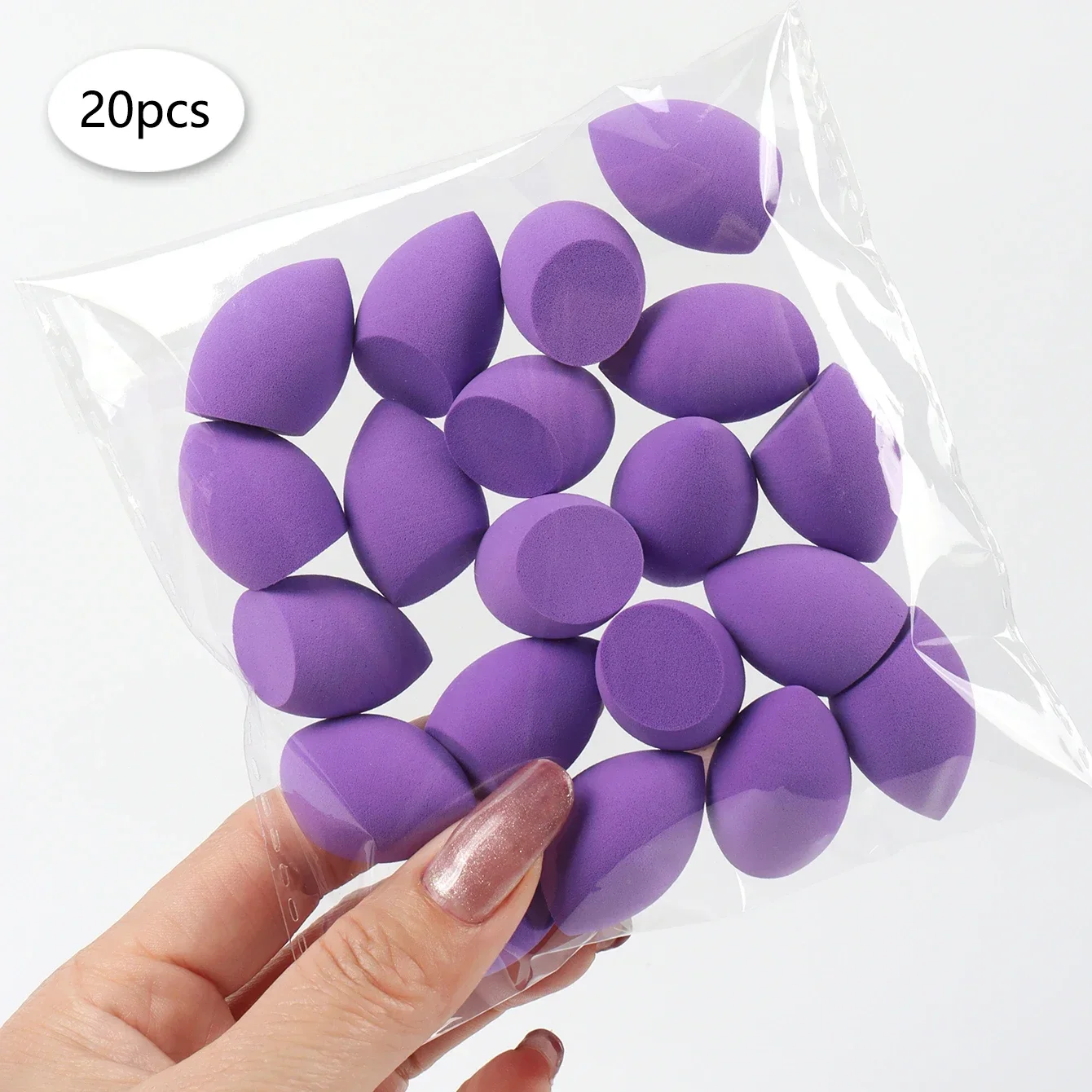 20 قطعة نفخة إصبع صغيرة الجمال مستحضرات التجميل الأساس إسفنجة تجميل ماكياج خلاط مناسبة للكريم وبودرة المخفي esponjas