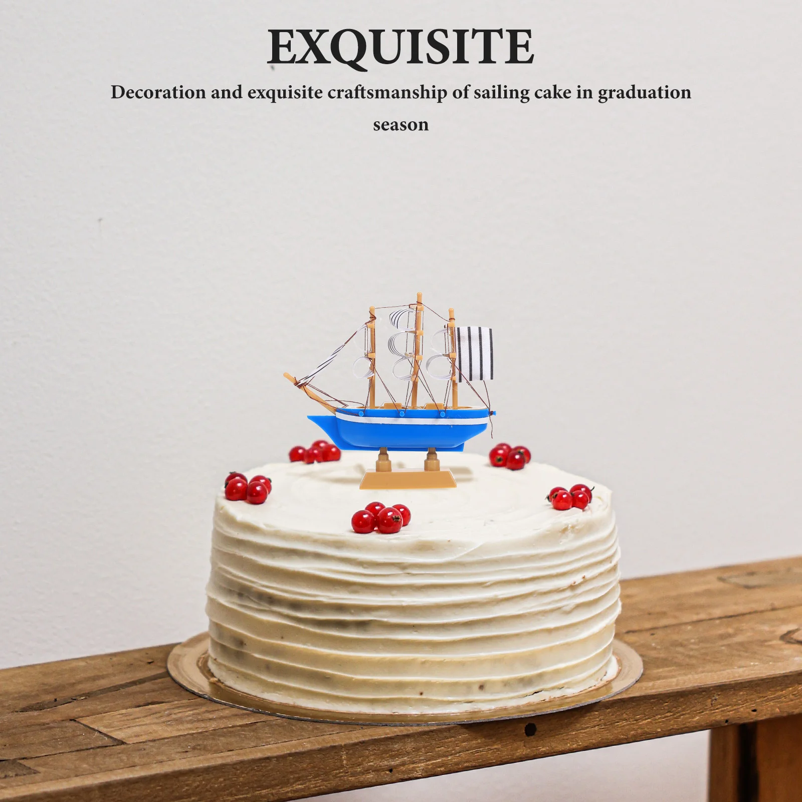 

Sailboat Cake Decoration Mediterranean Style Graduation Topper Baking Ornament Beach Theme Wedding Summer Decorations Ocean