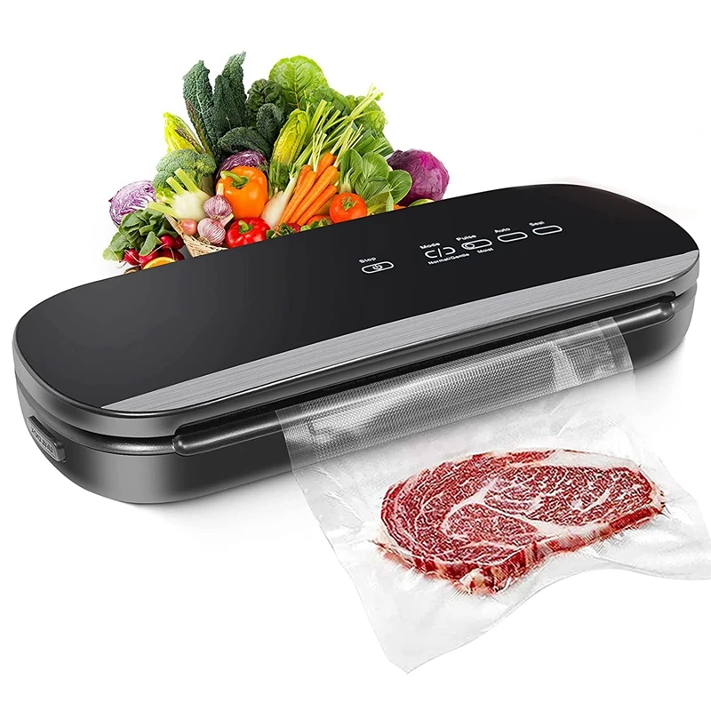 Vacuum Sealer Machine,Automatic Food Saver Vacuum Sealer Machine For Food Storage, Sealer For Wet And Dry Food EU Plug