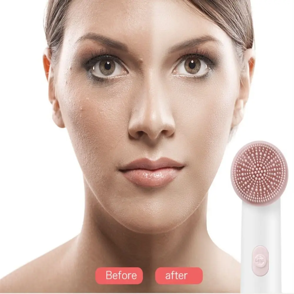 Waterproof Electric Facial Cleanser Two Modes Silicone Exfoliating Facial Brush Skin Care Two-in-one Vibrating Cleansing Brush