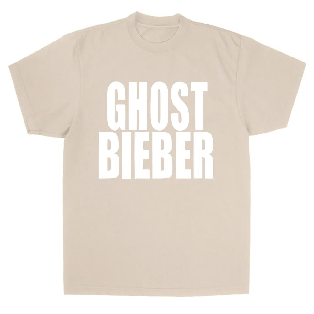 

GHOST BIEBER T-shirt Singer Justin Bieber Graphic Tshirts Cotton Fashion Short Sleeve T Shirt O-neck Casual Men Women Streetwear