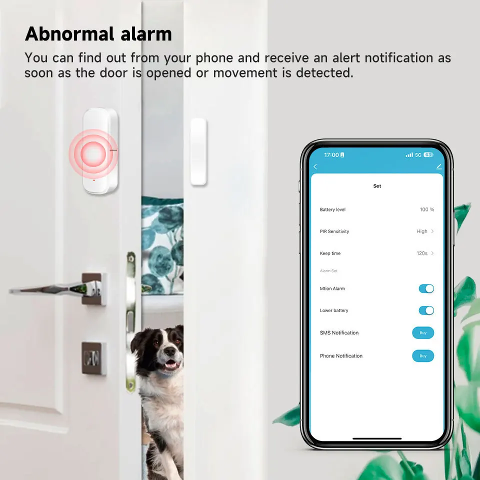 Tuya Zigbee Door Window Sensor Wireless Door Open Closed Detector Smart Home Alarm Security Protection for Home Assistant