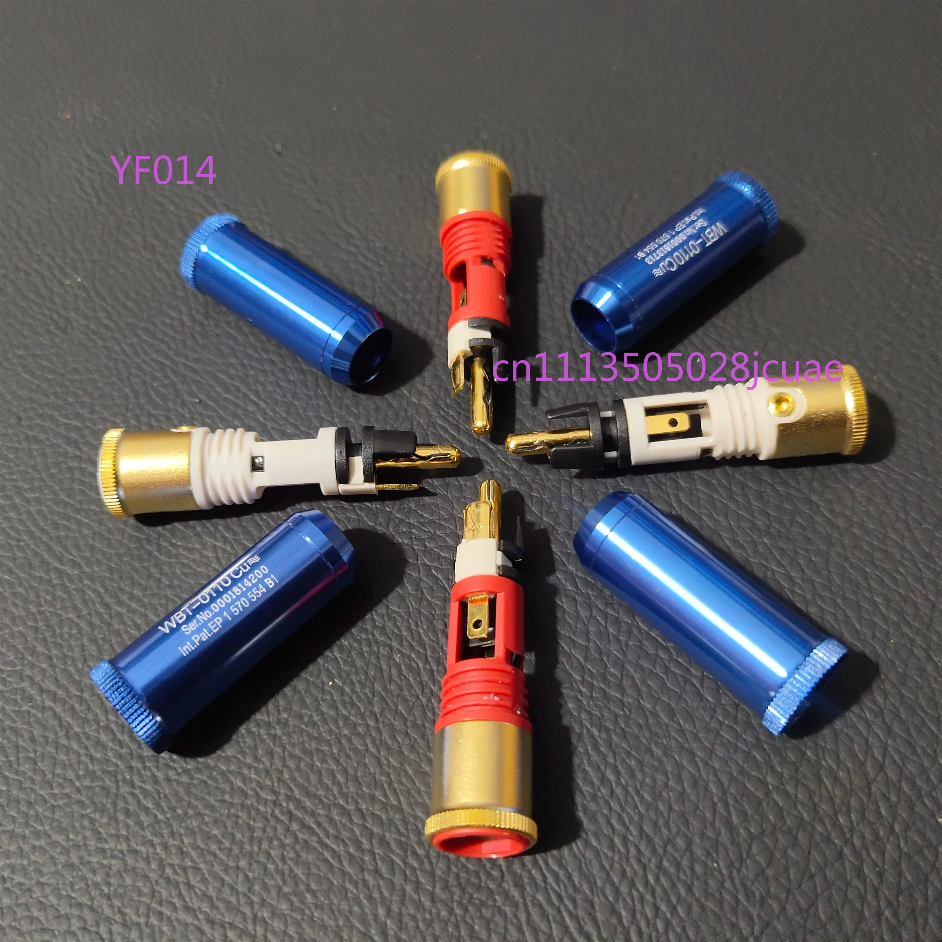 

4Pcs Nextgen Gold Plated RCA Male Plug, Hi-End Hifi Pure Copper Audio Cable Connector Jack