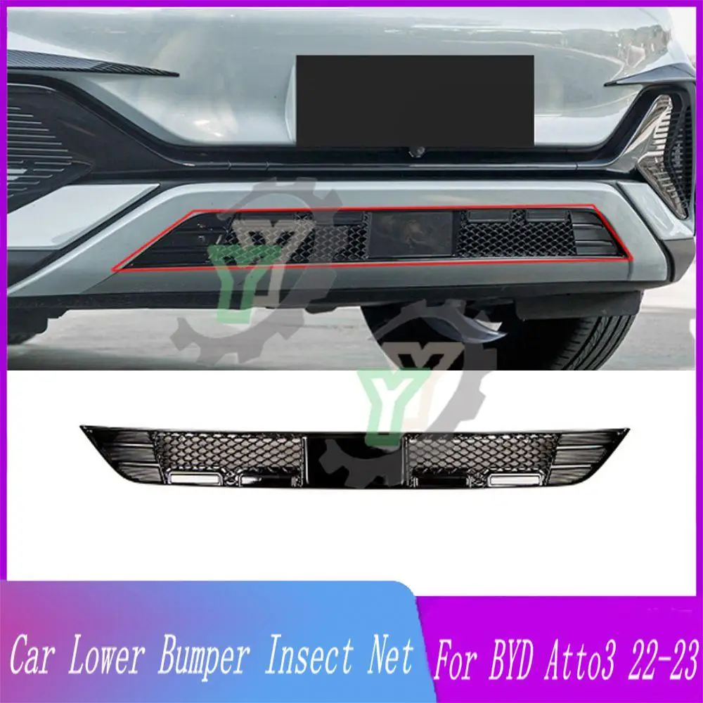 Car Lower Bumper Anti Insect Net Tuning Accessories For BYD Atto3 2022 2023 Dustproof Inner Vent Grille Cover Net