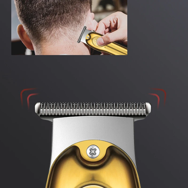Kemei 679 미니 휴대용 제로 갭 헤어 클리퍼 남성용 전기 무선 헤어 트리머 수염 조각 클리퍼 가정 및 살롱용