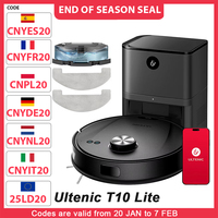 Ultenic T10 Lite Robot Vacuum Cleaner with LiDAR Navigation, 4500Pa Suction, Self-empty, Matrix Clean, 2L Dustbin, APP Control