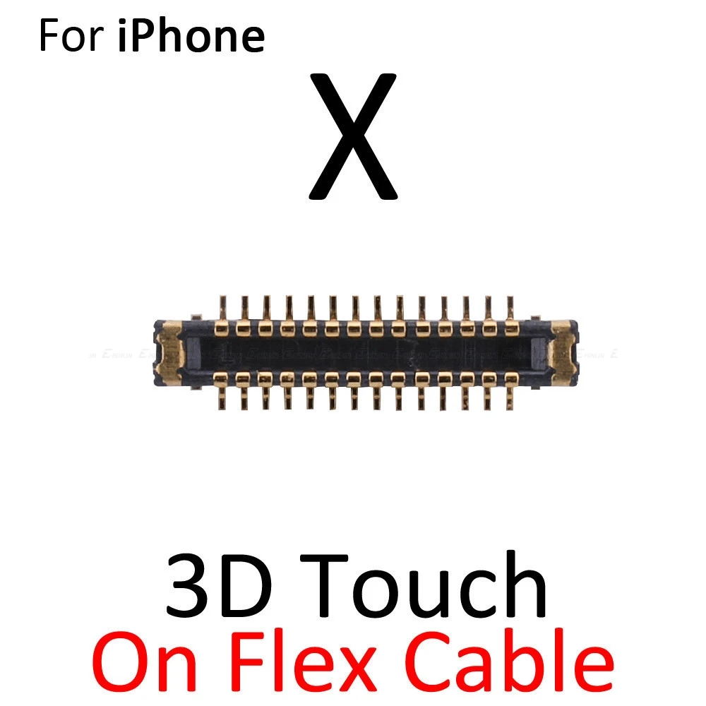 2pcs\\lot Inline FPC Connector For iPhone X XR XS Max LCD Display 3D Touch Screen On Logic Motherboard Flex Cable Mian Board