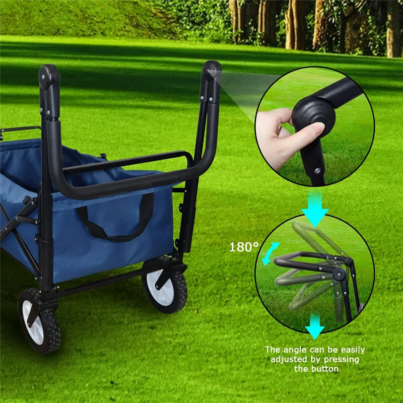 

AU13-Foldable Cart Push Handle Extendable Cart Trolley Handle Accessories Wagon Cart Equipment For Flat Folding Cart