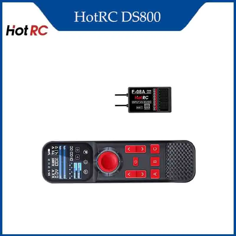 

HotRC DS800 2inch Color Screen 8CH 2.4G Radio System Transmitter Remote Control with Fixed Speed for Car Trawler Fishing Boat RC