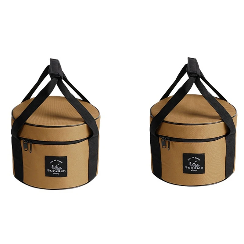 Sundick Tableware Storage Bag Oxford Cloth Pot Storage Bucket Bag Waterproof Camping Bowl Cup Container