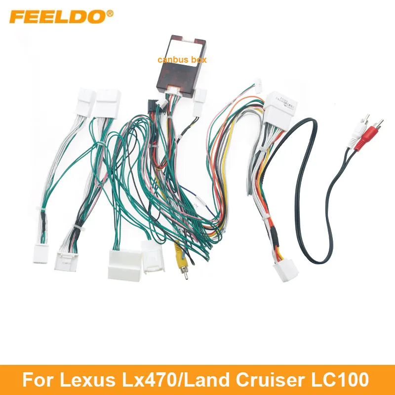 

Car 16Pin Power Wiring Harness Cable Adapter For Lexus Lx470 /Toyota Land Cruiser LC100 Install Aftermarket Android Stereo