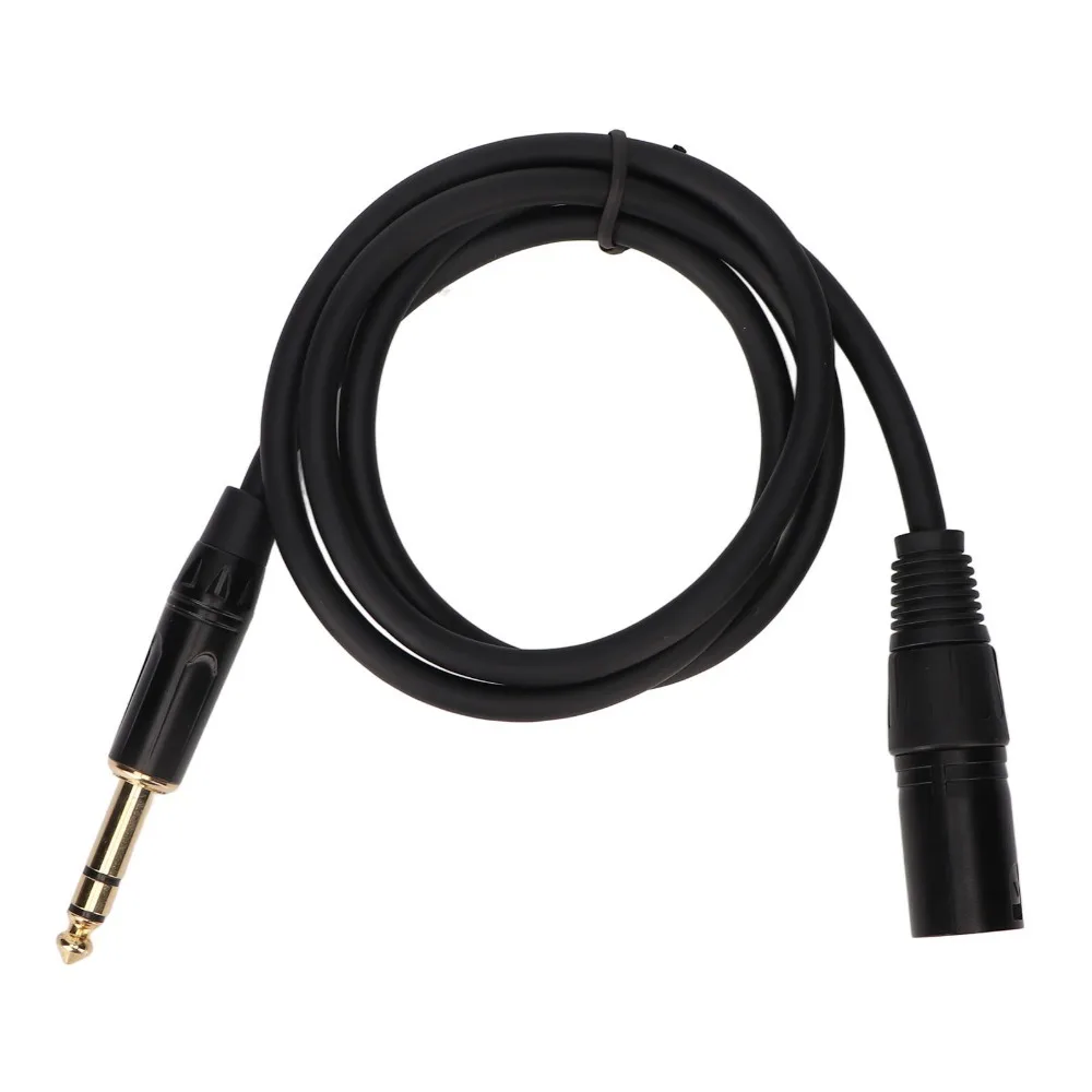 Professional 3 Pin 6.35mm to XLR Cable Plug and Play Male to Male 3 Pin Stereo 1/4 Inch to XLR Balanced Cord Speaker Connection