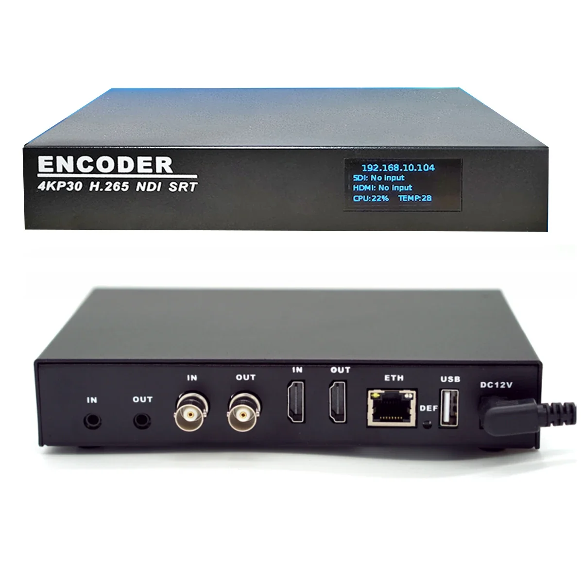 Multiplatform Simulated Broadcast Webcast, H265, H264, HD SDI to IP HTTP, SPIP RTSP and RTMP, Ultra HD TV, Video Encoder