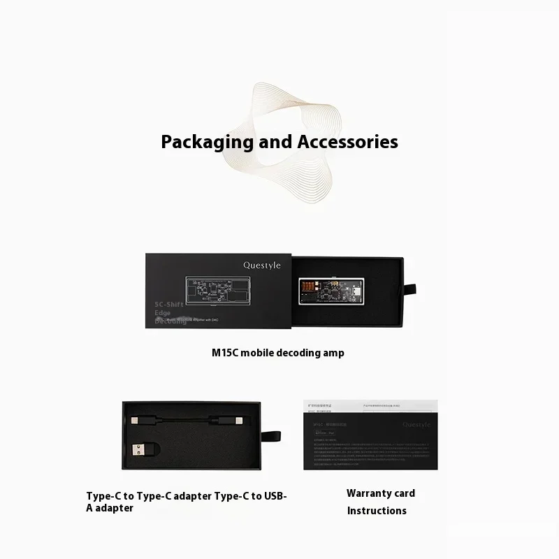 Questyle M15C المحمولة USB مضخم ضوت سماعات الأذن CS43198 HIFI جودة الصوت DAC & AMP مضخم ضوت سماعات الأذن 3.5/4.4 مللي متر ل IOS مخصص