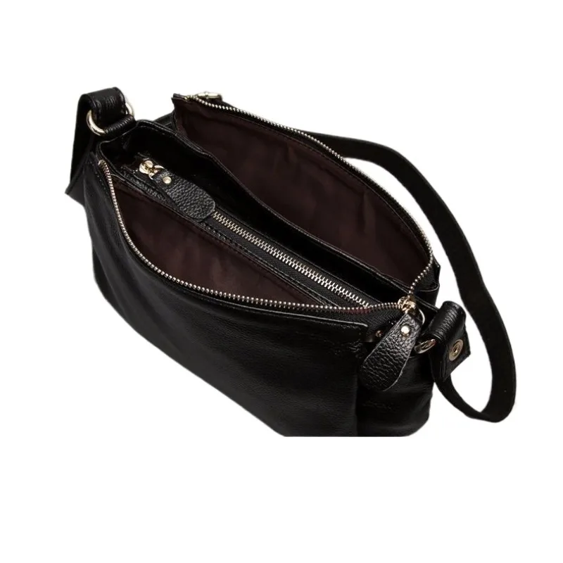 Timeless Minimalist Everyday Compact Shoulder Bag for Women Soft Genuine Cowhide Leather Convertible Strap Luxury Handbag