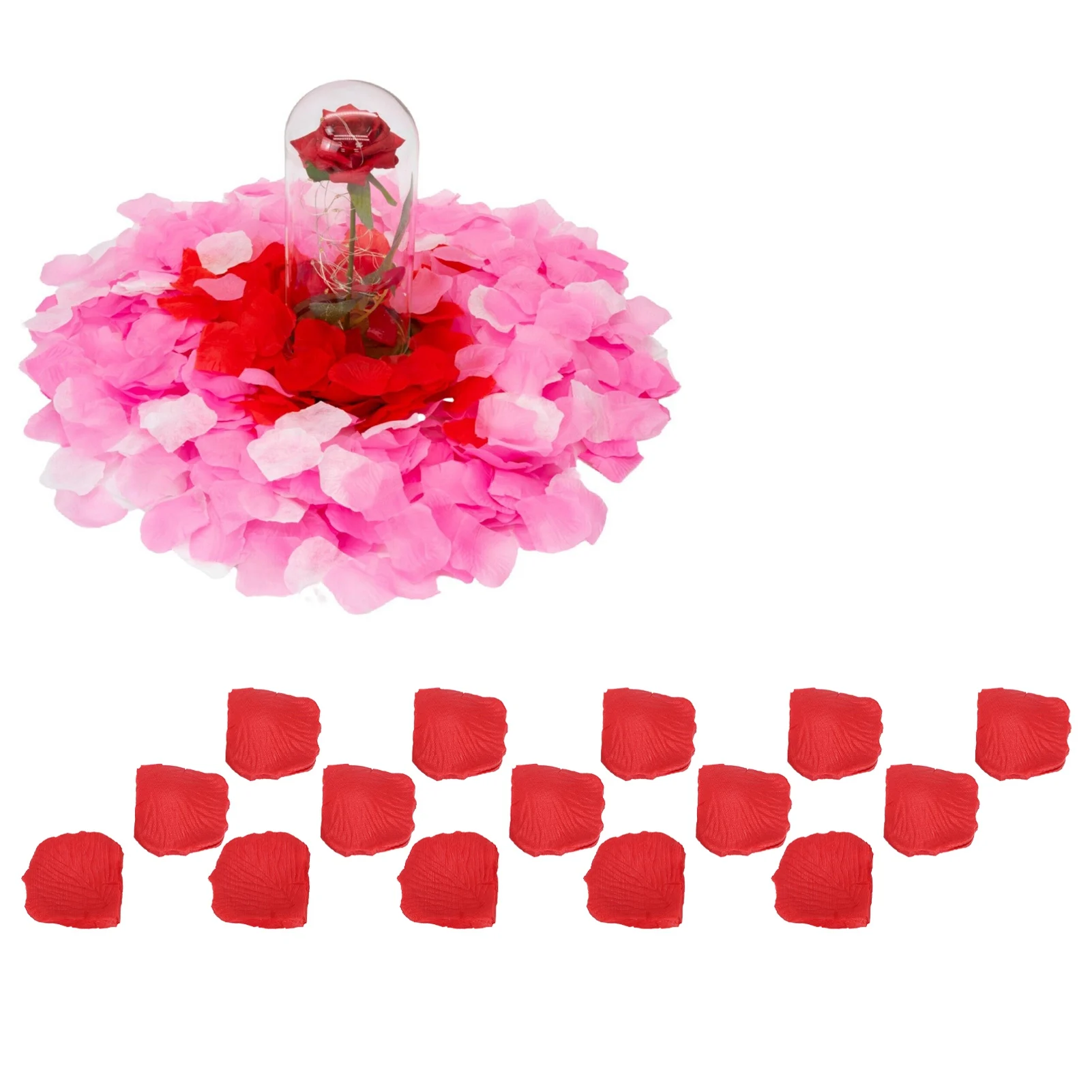 

1500Pcs Rose Petals Artificial Simulated Flower Romantic Valentine Day Wedding Decoration Props Anniversary Silk Petals Supplies