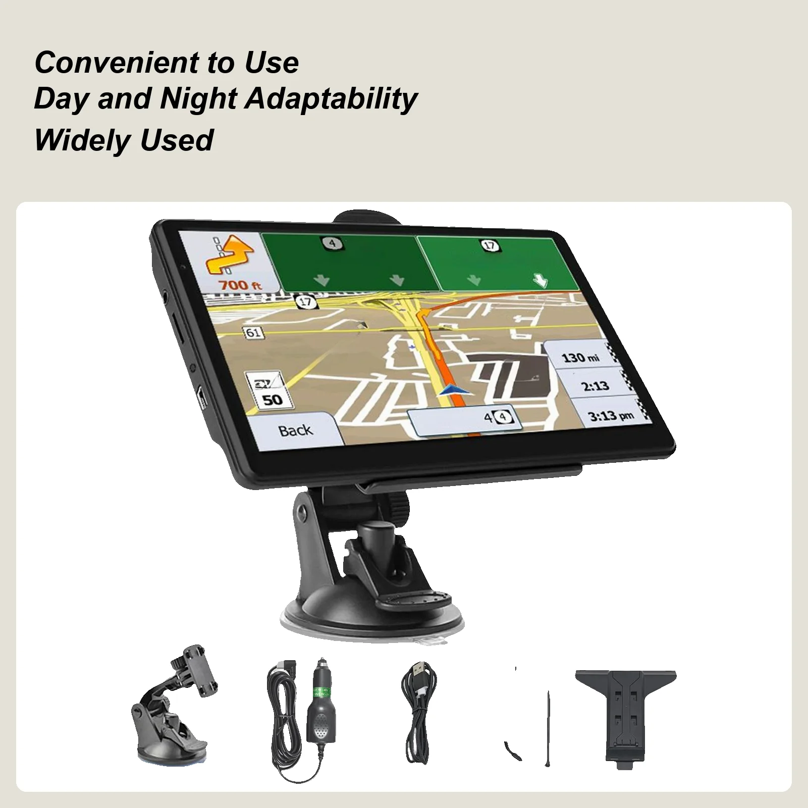 Car GPS 7-Inch GPS Navigator Smart Device Touchscreen Maps Display For Vehicle Long Trip RV Women Men