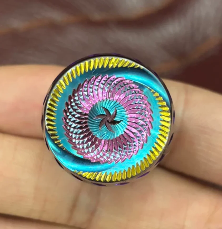 Used EDC Tw&nil comma button 24.5mm * 18mm Stress Relief Toy Haptic Spinner Fingertip Gyroscope Decompression Toys