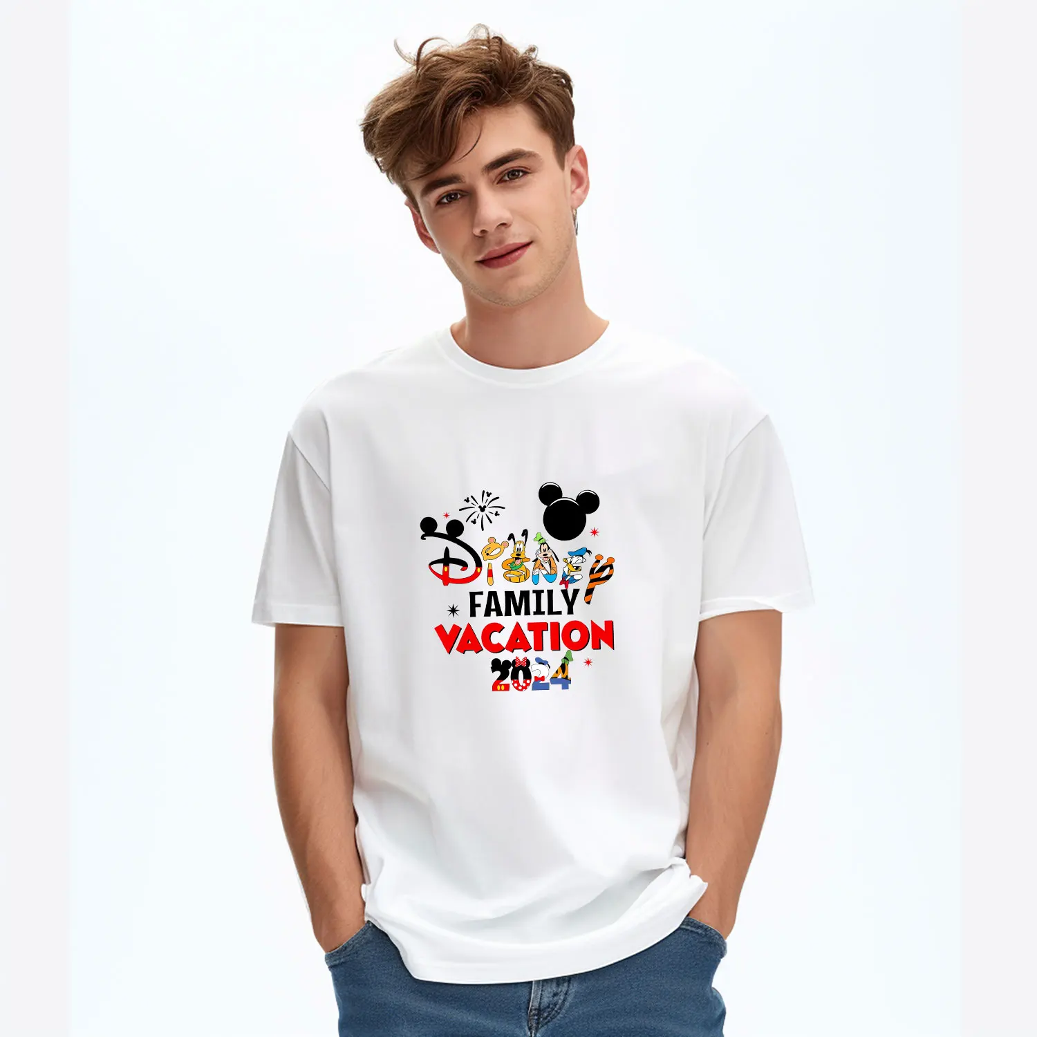 Trip 2024 Family Vacation Mickey Minnie Commemoration Day   Iron-on Transfers for Clothing Easy to Use DIY Decoration
