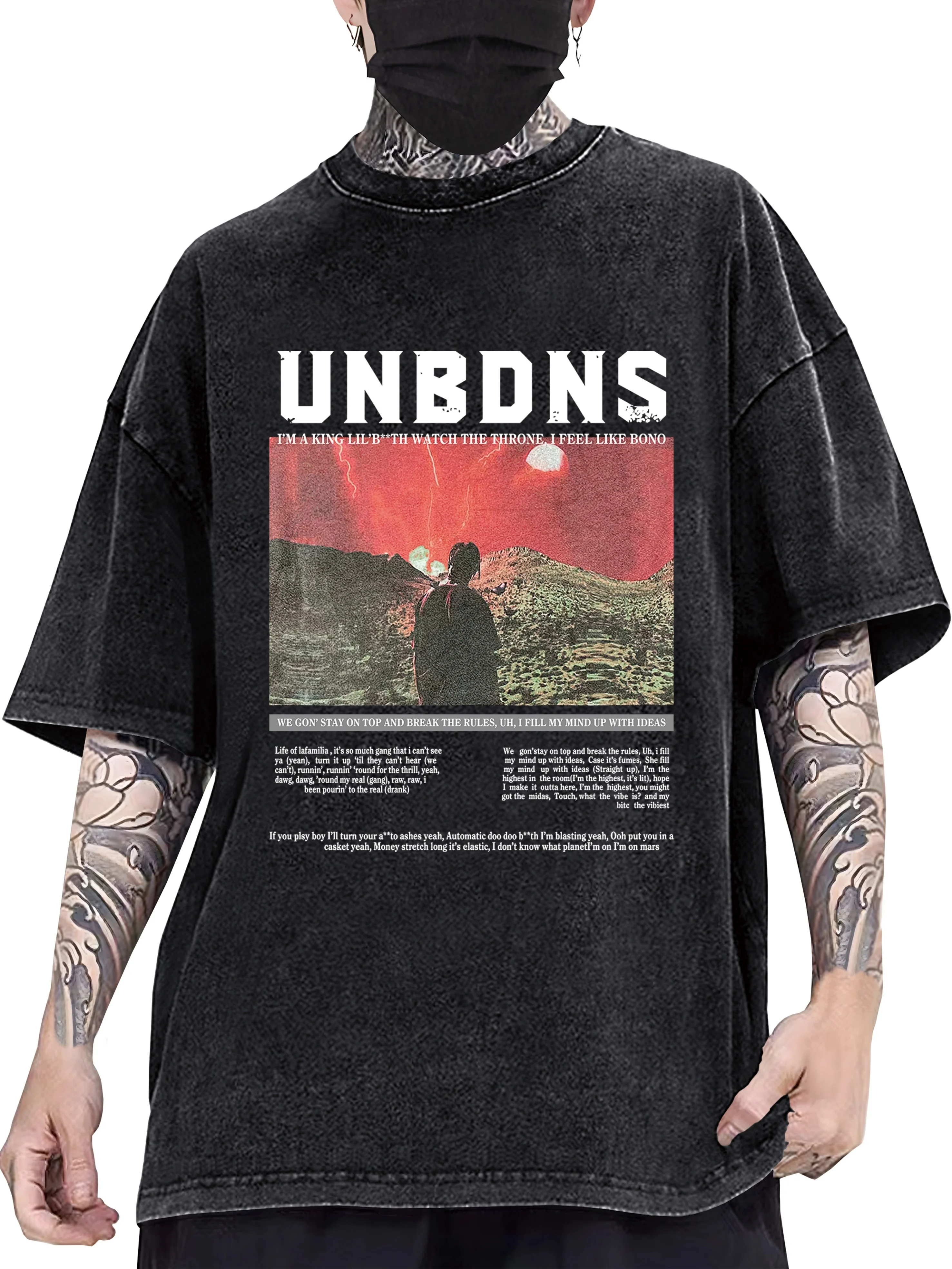 

2025 Washed Street Trend Retro UNBDNS Print 100%Cotton Men Woment T-shirt Summer Autumn Daily Outdoor Sports Casual Short Sleeve