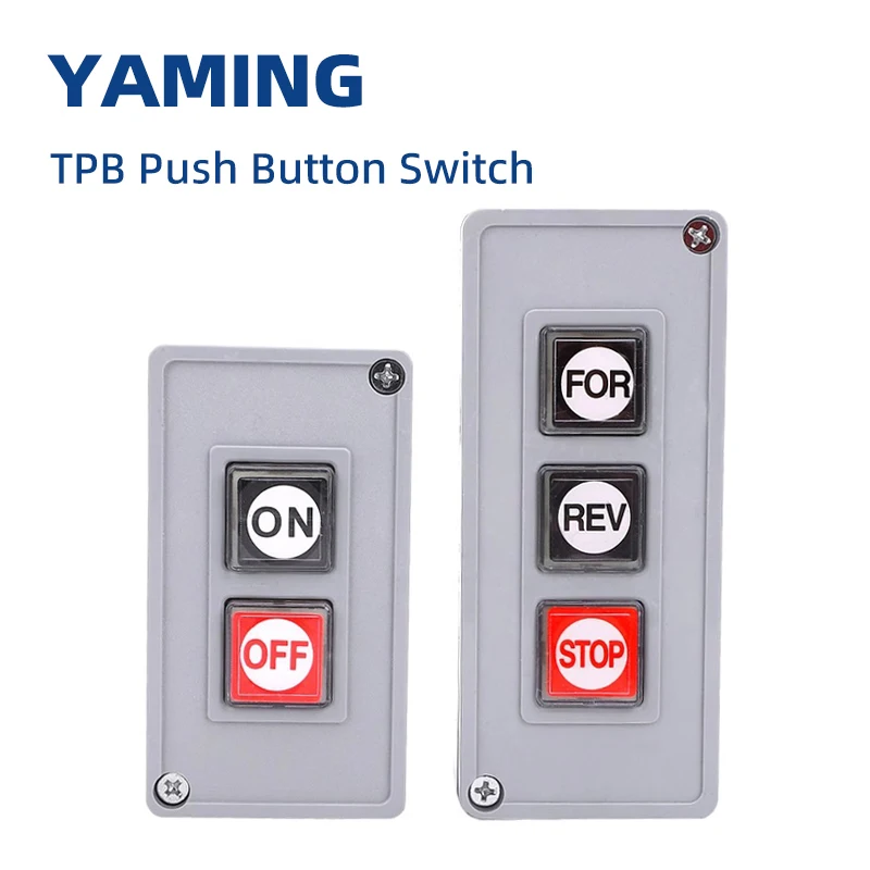 

TPB-2/3 Push Button Switch Power Control Self Reset Momentary Two/three Position Start Buckle Button Box