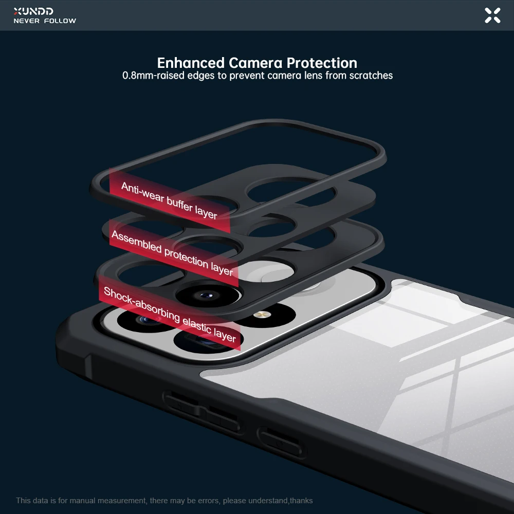 XUNDD Hülle für Redmi K100 Pro Max POCO F9 Ultra Magnetischer Ständer Stoßfeste Airbag-Schutzhülle Transparent Schwarz Kameraschutz Funda – Detail 4