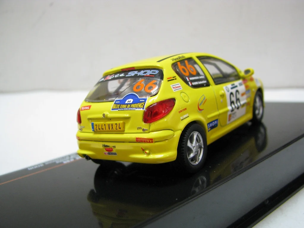 دييكاست بمقياس 1:43 IXO PEUGEOT 206 XS # 66 2006 سبيكة سيارة نموذج تحصيل لعبة هدية تذكارية عرض حلية