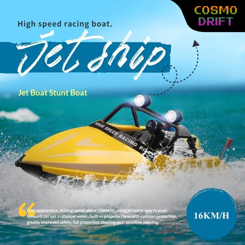 

WLtoys WL917 Remote Control Jet Racing Boat, 2.4GHz High Speed Speedboat with LED Light, Waterproof RC Toy for Kids & Beginners