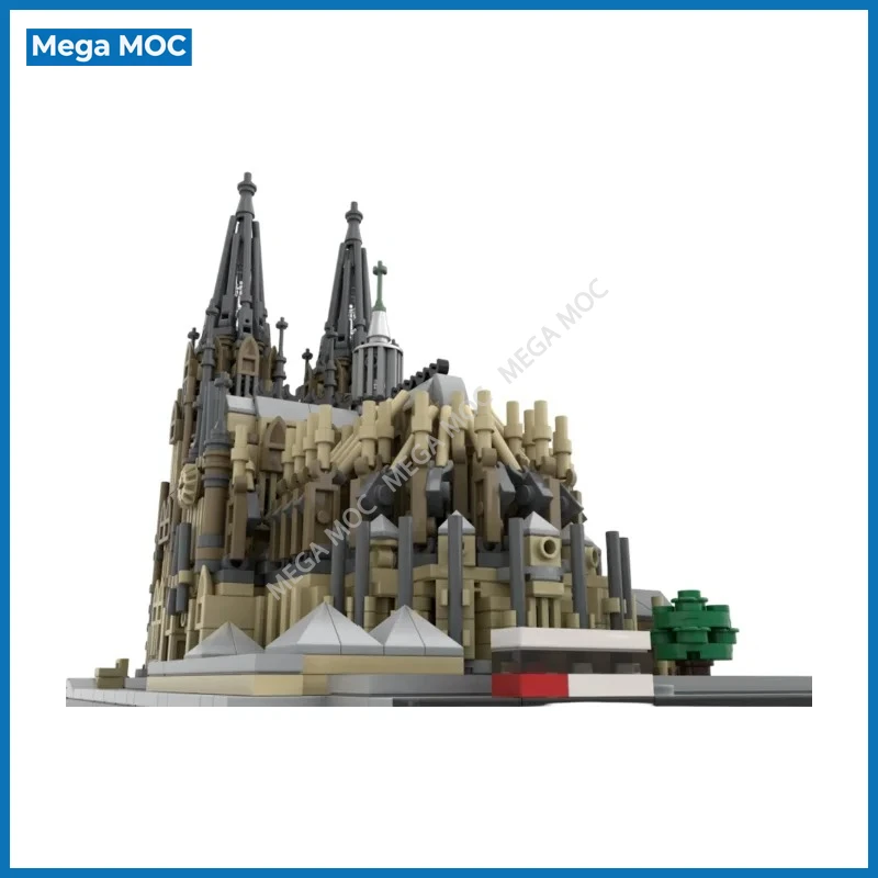 Medieval Gothic Style Religious Building MOC Building Blocks Grand Church Construction Brick Set Creative Assembly Hobby Display
