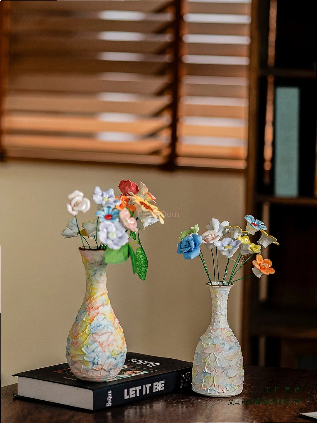 Ceramic Vase Macaron Color Art Decorative Home Ornament Creative Gift Flower Pot