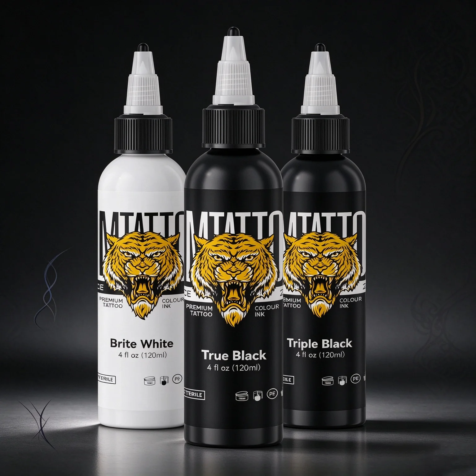 120ml High Quality Tattoo Ink Professional Black Tattoo Ink for Outlining Shading and Blending-Premium Black Tattoo Supplies
