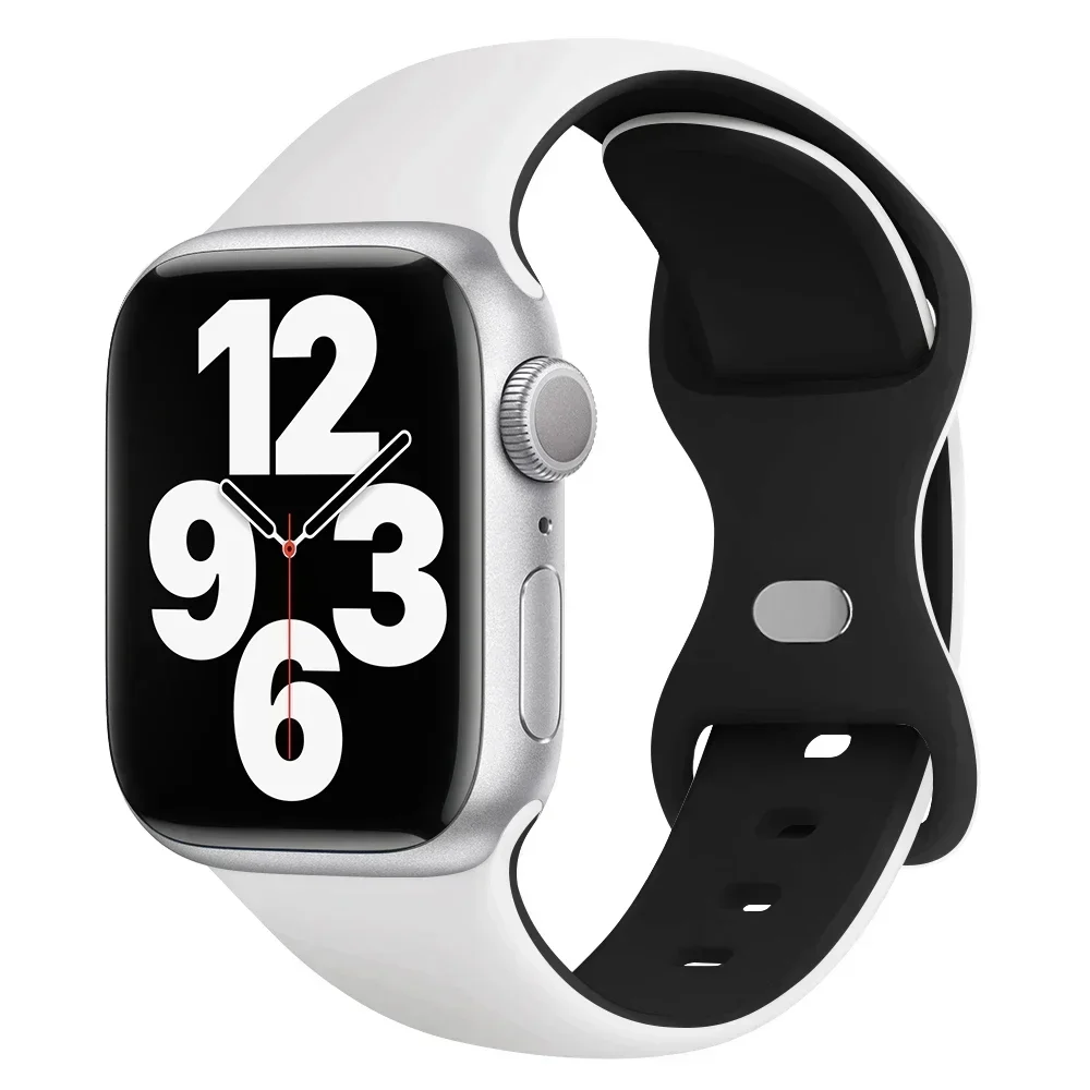 Silicone Sport Strap for Apple Watch Band 9 8 7 6 5 SE Ultra 2 Correa Belt Bracelet IWatch Series 44mm 40mm 49mm 45mm 41mm 42mm